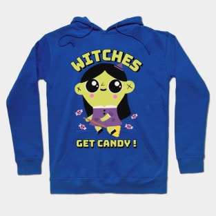 Halloween Cute Witch on a Broomstick Hoodie